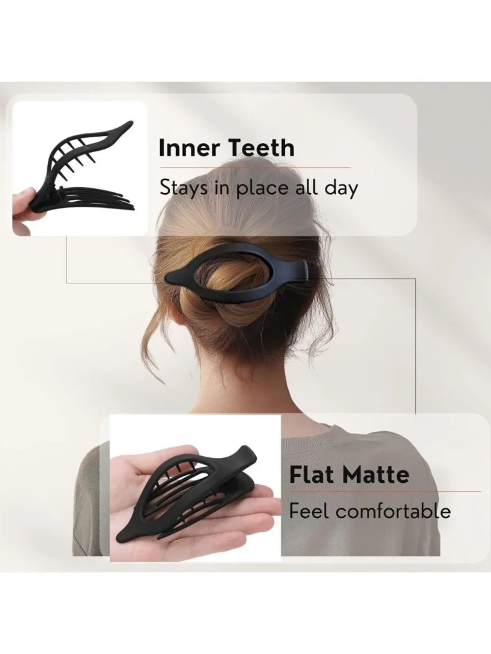 8 Pack Matte No Crease Hair Clips, Strong Hold Barrettes for Thick & Thin Hair